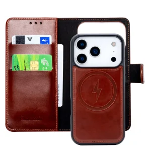 Snap Leather | MagSafe-Compatibel 2-in-1 Leren Bookcase | iPhone 17 Exclusive