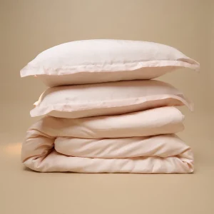 TENCEL™ Sateen Dekbedovertrek Perzik Wit