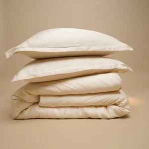 TENCEL™ Sateen Dekbedovertrek Wit Zand