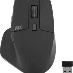 ACT Draadloze multi-connect muis Bluetooth of USB-A ontvanger, 2400 DPI met stille klik,  AC5146