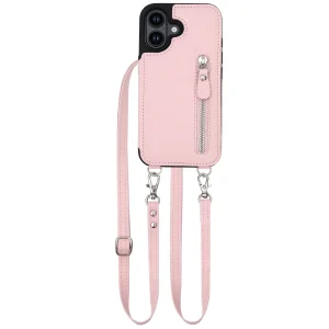 Luna | Crossbody Back Cover met Rits | Pale Pink