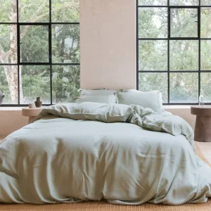 TENCEL™ - Sateen Dekbedovertrek Grijs Groen