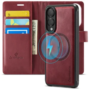 Snap Magnet+ | MagSafe‑Compatibel Luxe 2-in‑1 Bookcase | Burgundy Red