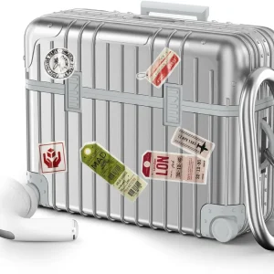 Koffer | Airpods Hoesje | Zilver