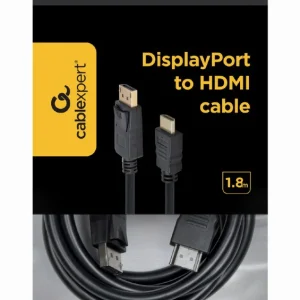 Gembird DisplayPort - HDMI, 1.8m 1,8 m HDMI Type A (Standaard) Zwart