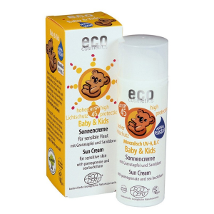 Biologische zonnebrandcrème SPF45 voor baby en kind