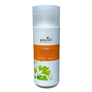 Biologische douchegel met mandarijn beschermt de huid tegen uitdrogen