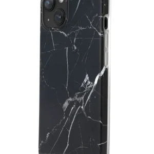 R2B iPhone 14 Marmerlook Hoesje - Screenprotector - Stijlvol & Stevig - Zwart