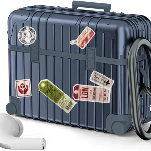 Koffer | Airpods Hoesje | Donker Blauw