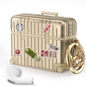 Koffer | Airpods Hoesje | Goud